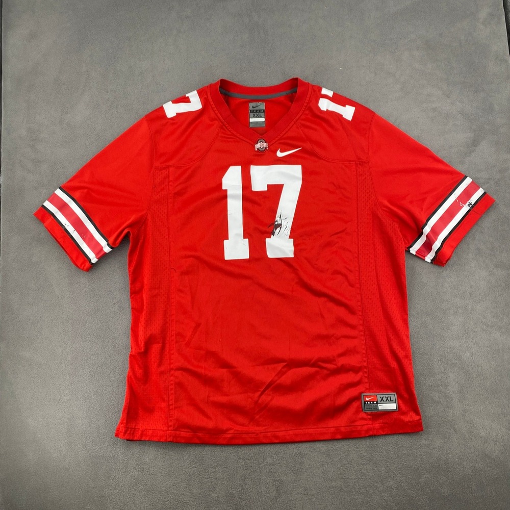 Nike Ohio State Buckeyes Jersey Mens XXL Red Football 17 FA170103HBB